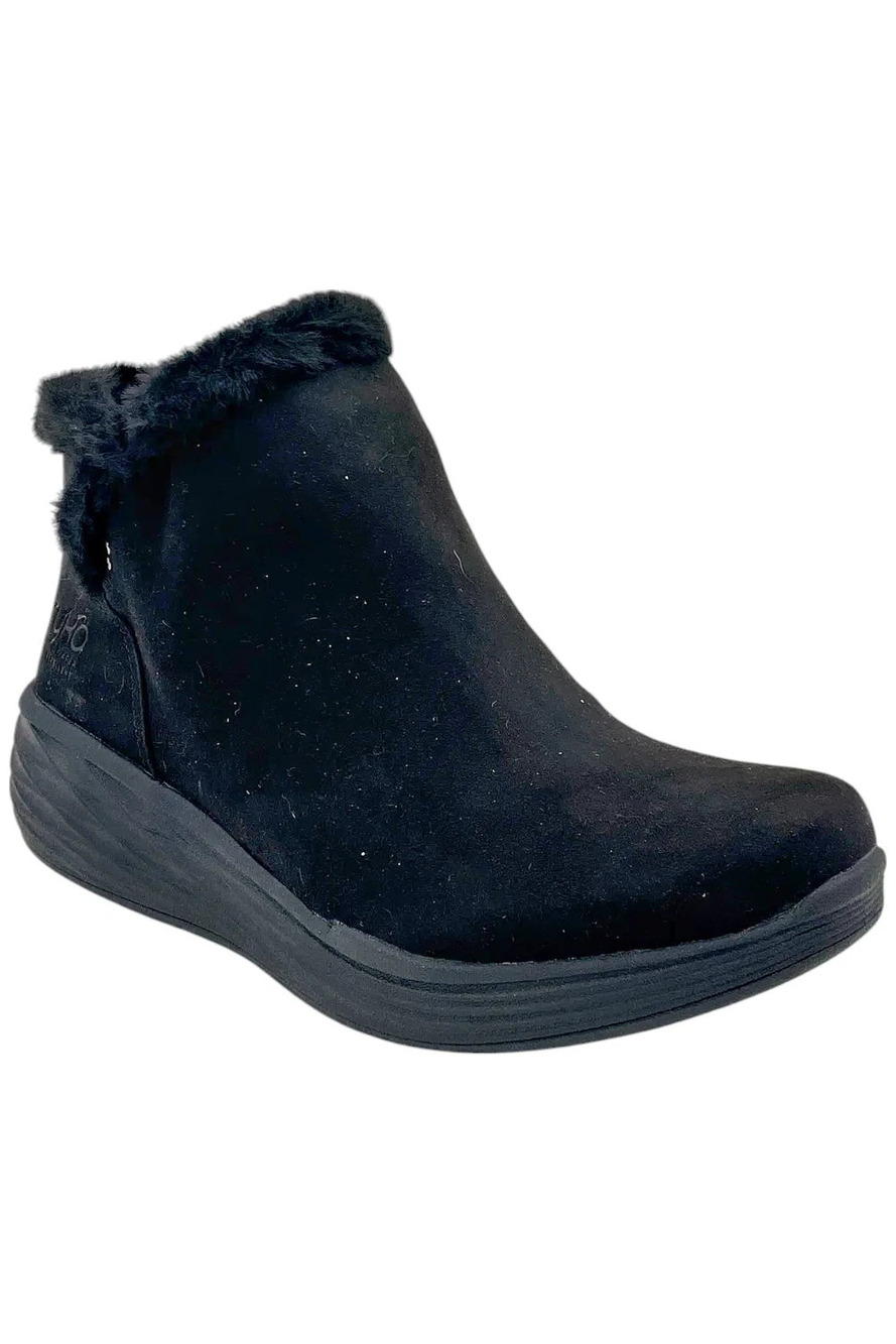 Ryka Women's Water Repellent Booties with Faux-Fur Nimbus Black - Wide